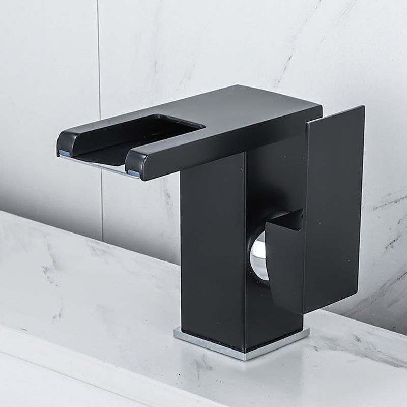 Contemporary Sink Faucet Solid Color Low Arc Bathroom Sink Faucet