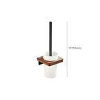 Wood and Aluminum Bath Accessory Set Black Bathroom Accessory Kit