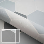 Modern Vinyl Planks Peel and Stick Grid Print PVC Flooring for the Bathroom