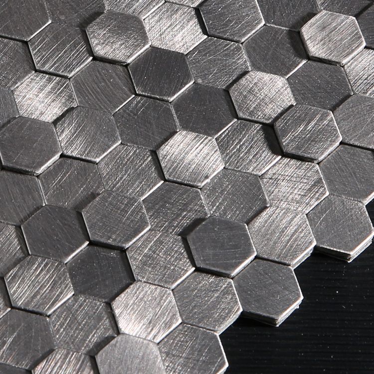 Mosaic Tiles Waterproof Peel and Stick Wall Tile with Hexagonal Shape