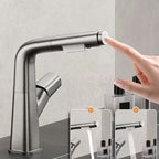 Widespread sink faucet Modern tap with single lever