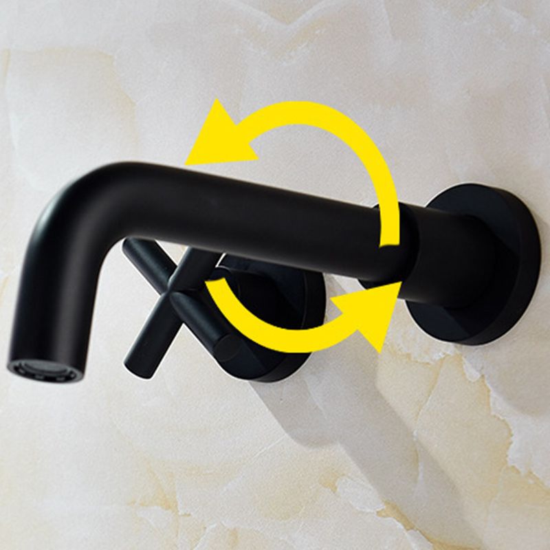3 holes faucet 2 cross handle wall-mounted faucet for the bathroom