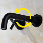 3 holes faucet 2 cross handle wall-mounted faucet for the bathroom