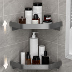 Modern Gray Bathroom Accessory Kit Paper Holder Bath Shelf Bathroom Hardware Set