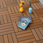 Interlocking composite deck tiles Striped pattern patio tiles