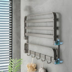 Modern Gray Bathroom Accessory Set Aluminum Stainless Steel Bathroom Shelf/Towel Hooks/Towel Bar