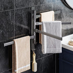 Contemporary Gray Bathroom Accessory Set Aluminium Towel Holder