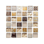 Plastic Peel & Stick Mosaic Tiles Mosaic Wallpaper with Square Shape