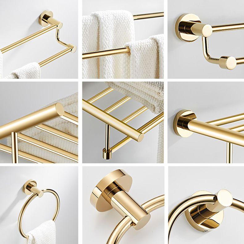 4 Pieces Traditional Bathroom Accessory Set Brass Bathroom Set in Matte Gold