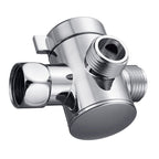 Silver Dual Showerhead with Hose Modern Style Wall Mounted Showerhead