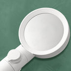 Handheld Shower Adjustable Spray Pattern White Round Showerhead
