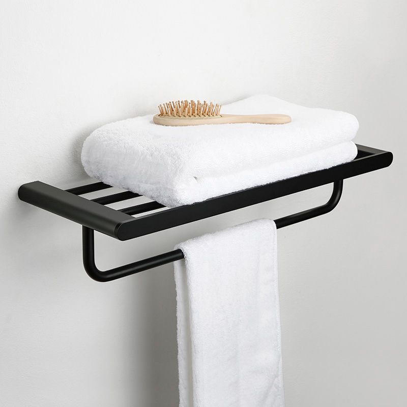 Contemporary bathroom accessory single item or in set made of black metal
