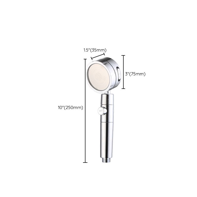 Modern Handheld Showerhead 3 Spray Round Metal Shower Heads