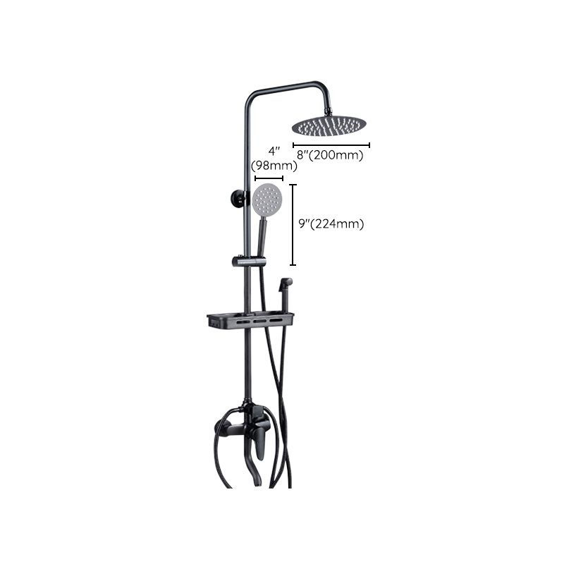 Adjustable Spray Sample Shower Combination Metal Shower Fitting Arm Shower Head with Slip Bar