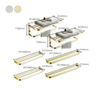 Chrome/Gold Bathroom Accessories Set Modern Metal Bathroom Hardware Set