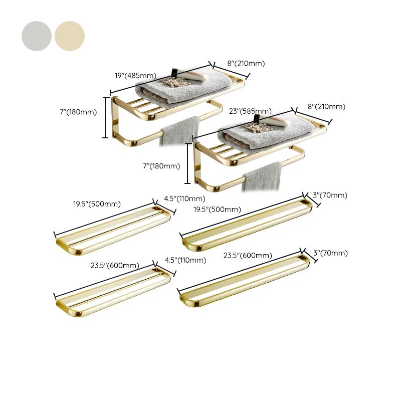 Chrome/Gold Bathroom Accessories Set Modern Metal Bathroom Hardware Set