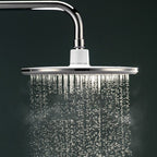 Bathroom white shower head combination modern round fixed shower head