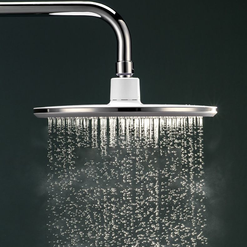 Bathroom white shower head combination modern round fixed shower head