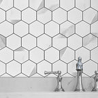 Hexagonal Modern Peel and Stick Tiles Mosaic Tiles Peel and Stick Backsplashes