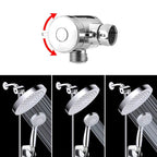 Modern Dual Shower Head Square High Arc Shower Head Combination in Silver