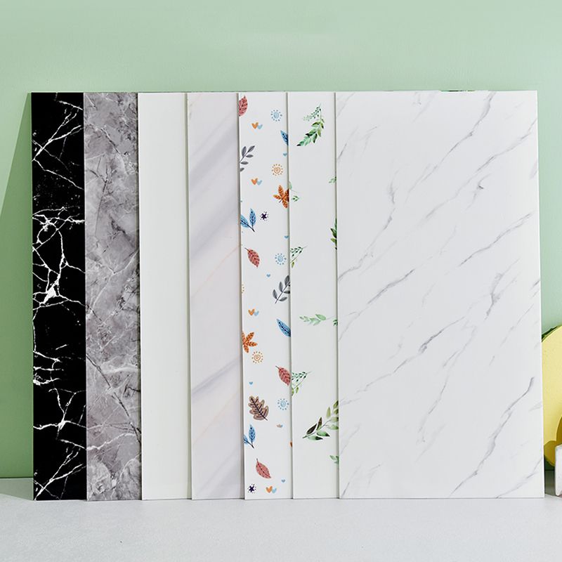 Modern rectangular Peel and Stick backsplash tile PVC wallpaper