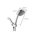 Round Handheld Showerhead in Silver Leak-Resistant Wall-Mounted Showerhead