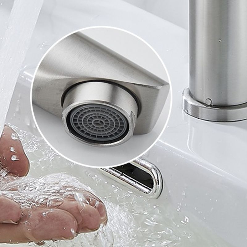 Modern Low Arc Basin Faucet with Single Lever Bathroom Sink Faucet