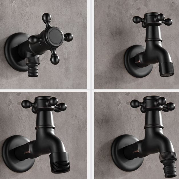 Wide Bathroom Sink Faucet Wall-Mounted Cross Handle Faucet