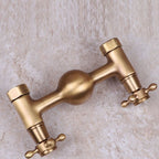 Vintage Bathtub Faucet Two Cross Handle Faucet Solid Copper Wall Mounted Faucet