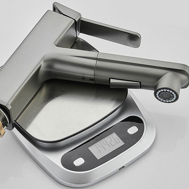 Contemporary Container Faucet Lever Handles Low Arc Copper Container Faucet