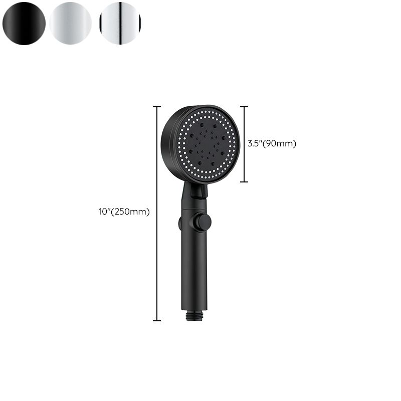 Round Handheld Showerhead Modern Plastic Head with Self-Cleaning