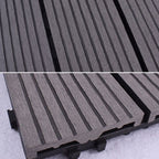 Modern plastic wood laminate decking outdoors, mold-resistant laminate