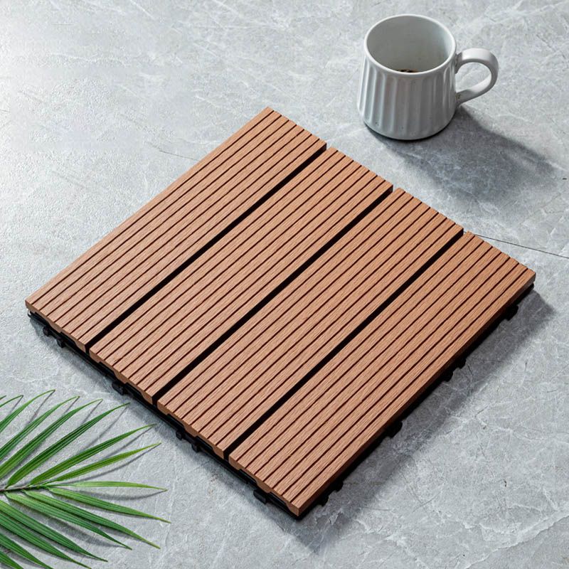 Classic wooden tiles for garden patio flooring to lay