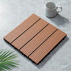 Classic wooden tiles for garden patio flooring to lay