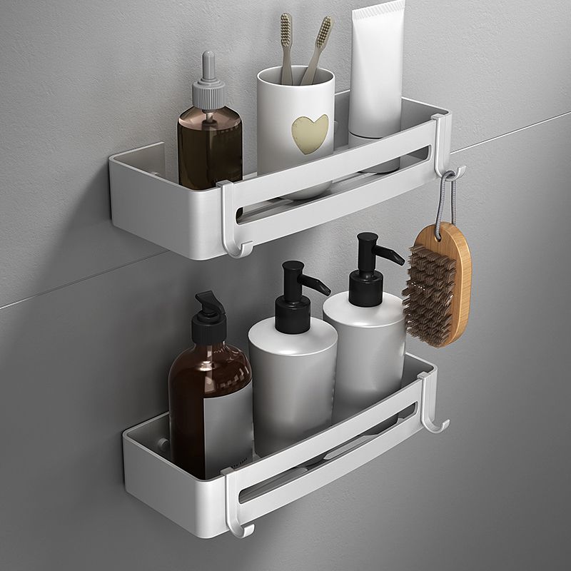 Silver Bathroom Accessory Set Modern Anti-Rust 1/2/3 -piece Bath Shelf