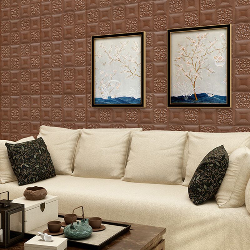 Modern Wall Panel Peel and Stick Texture Effect Design Square Wall Panel