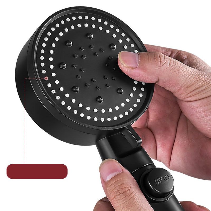 5 setting patterns shower head plastic round handheld shower head