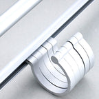 Silver Modern Bathroom Accessory Set with Bath Shelf/Towel Rack & Bathrobe Hook