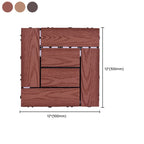 11 Pack 12" X 12" Square Deck/Patio Tiles Snap Fit for Outdoor Patio Tiles