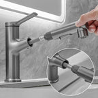 Contemporary Vessel Faucet Copper Single Handle Low Arc Pull Down Vessel Faucet for Home