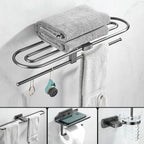 Modern Silver Bathroom Accessories As Individual Piece Or In Set With Towel Bar