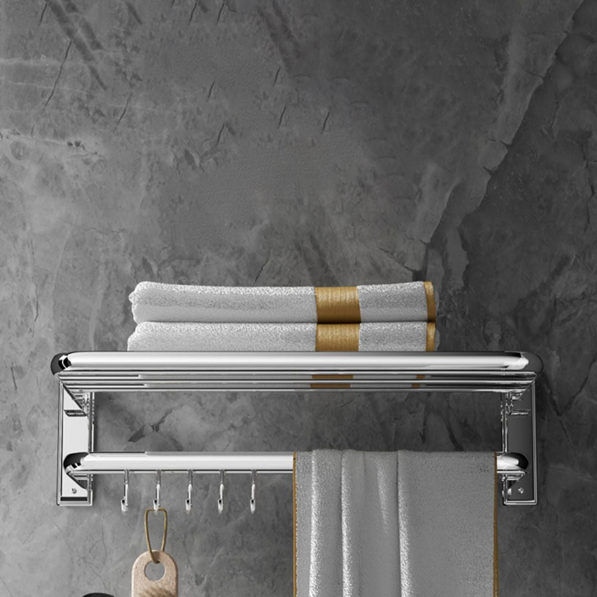 Modern Bathroom Accessory as a Single Item or in a Set Polished Chrome Bath Set