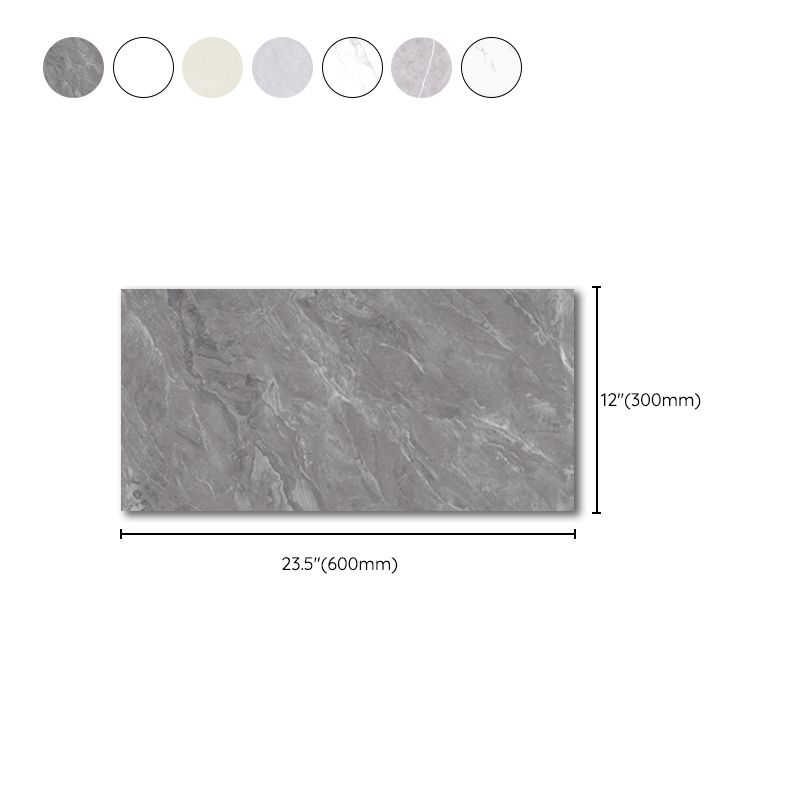 Rectangular Mold Resistant Tile PVC Single Peel & Stick Tile for Backsplash Wall