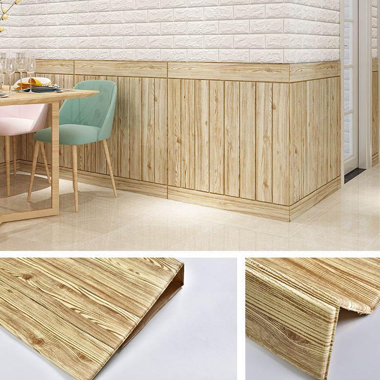 Modern Tin Wall Paneling Smooth Wall Ceiling Wood Plank Set of 6