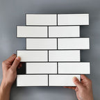 Plastic Peel & Stick Subway Tiles Contemporary Waterproof Peel & Stick Subway Tiles
