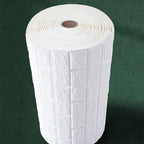 Modern wall-ceiling element for sticking with 3D embossing in white