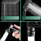 Modern adjustable water flow shower faucet shower hose shower system on the wall