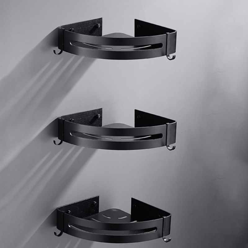 Matt Black Modern Bathroom Accessory Set, Set of 3, Bathroom Shelf