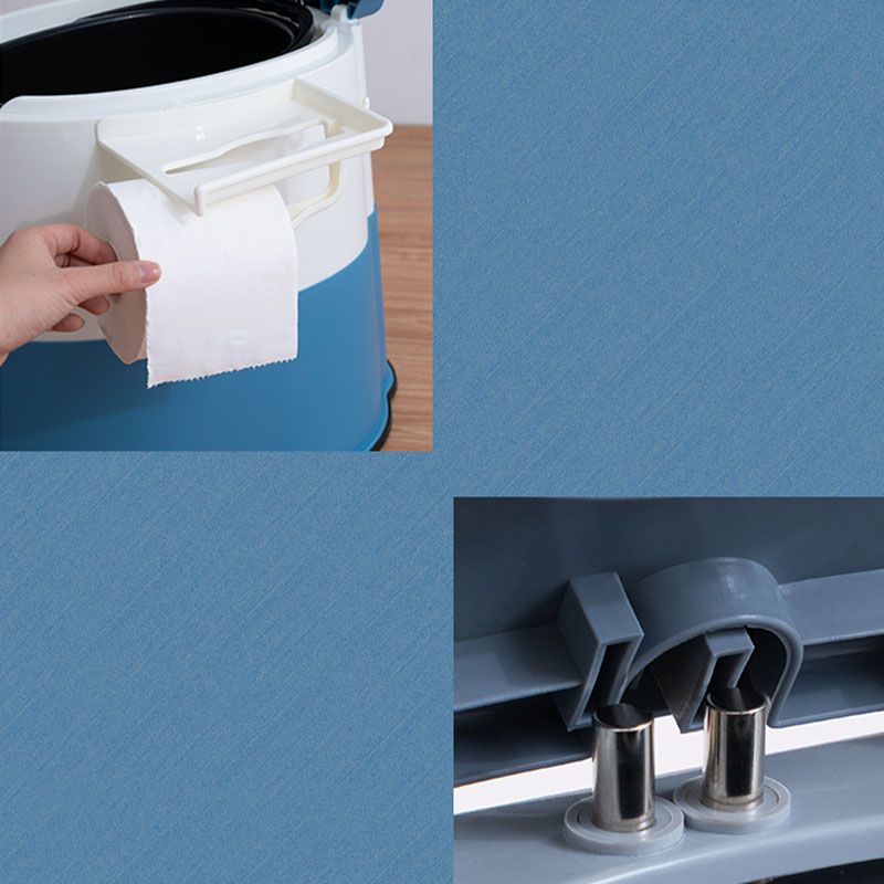 Modern flush toilet plastic round floor-mounted toilet bowl for bathroom
