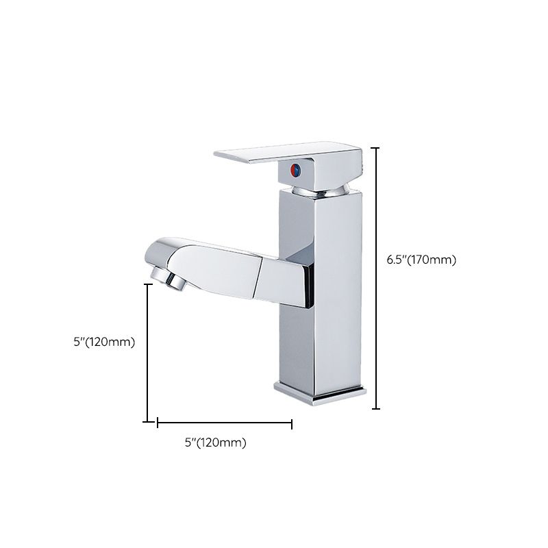 Modern Pull-Out Single-Handle Faucet Bathroom Sink Faucet
